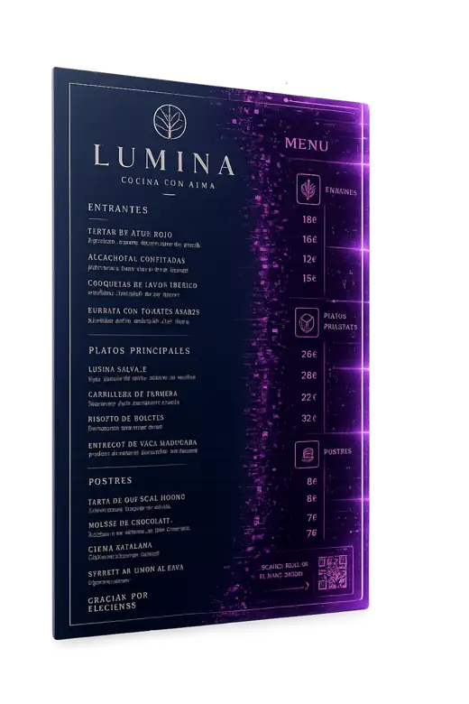 Carta digital LUMINA: ejemplo de carta bien diseñada